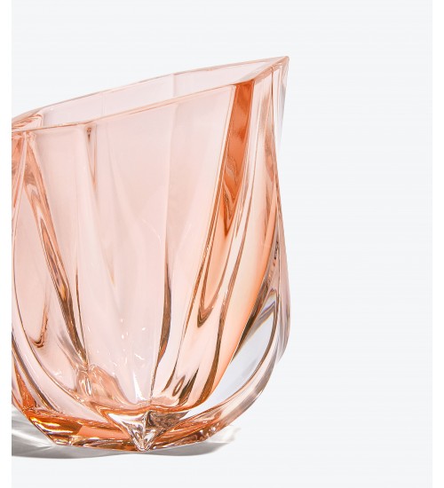 Zaha Hadid Design Shimmer闪耀系列水晶烛杯玫瑰粉H10cm
